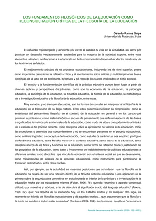Fundamentos filosoficos de la educacion_IAFJSR | PDF