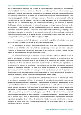 Fundamentos filosoficos de la educacion_IAFJSR | PDF