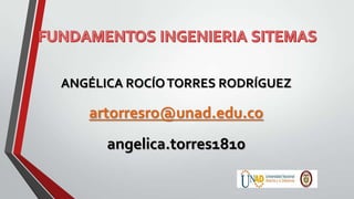 ANGÉLICA ROCÍOTORRES RODRÍGUEZ
artorresro@unad.edu.co
angelica.torres1810
 