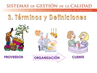 PROVEEDOR ORGANIZACIÓN CLIENTE
 