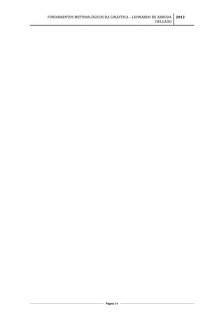 FUNDAMENTOS METODOLÓGICOS DA GINÁSTICA – LEONARDO DE ARRUDA
DELGADO
2012
Página 64
 