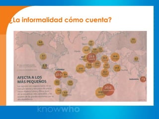 ¿La informalidad cómo cuenta?
 