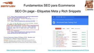 Fundamentos seo para ecommerce | PPTX