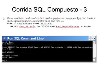 Corrida SQL Compuesto - 3
 
