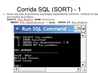 Corrida SQL (SORT) - 1
 