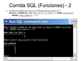 Corrida SQL (Funciones) - 2
 