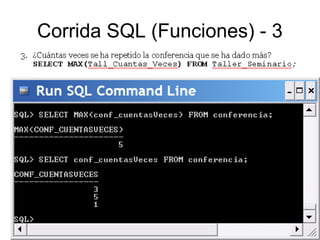Corrida SQL (Funciones) - 3
 