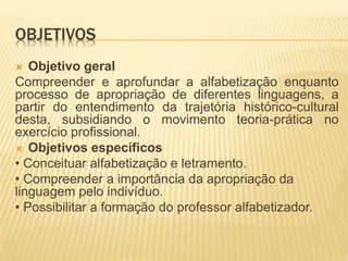Fundamentos teóricos e metodológicos da alfabetização e do | PPTX
