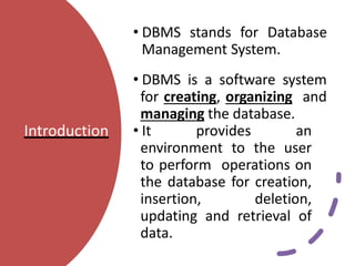 Fundamentals of DBMS | PPT