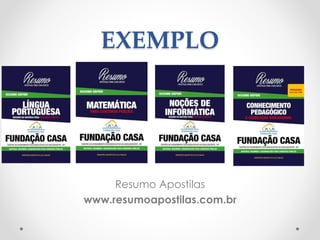 EXEMPLO 
Resumo Apostilas 
www.resumoapostilas.com.br 
 