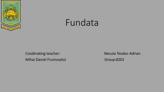 Fundata
Coodinating teacher: Necula Teodor-Adrian
Mihai Daniel Frumuselul Group:8201
 