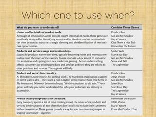 Which one to use when?
 