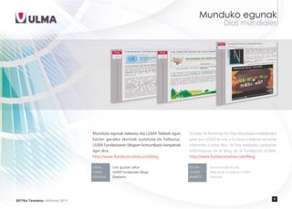 Fundación ULMA - Informe de Actividades 2011