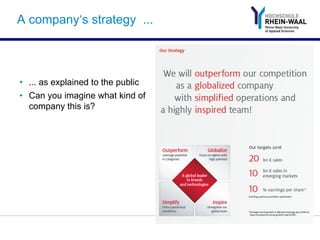 A company‘s strategy ...
•  ... as explained to the public
•  Can you imagine what kind of
company this is?
 