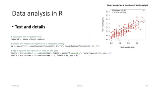 Class-2 34
Data analysis in R
• Text and details
9/30/23
 