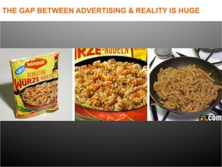 THE GAP BETWEEN ADVERTISING & REALITY IS HUGE 