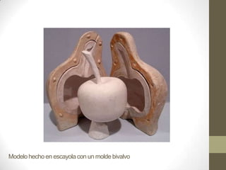 Modelo hecho en escayola con un molde bivalvo

 