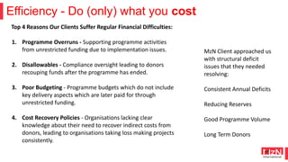 Efficiency - Do (only) what you cost
Top 4 Reasons Our Clients Suffer Regular Financial Difficulties:
1. Programme Overrun...