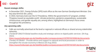 Recent strategic shifts:
● In December 2021, Svenja Schulze (SPD) took oﬃce as the new German Development Minister. One
ke...