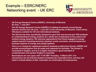  Policy placements (NERC and ESRC)