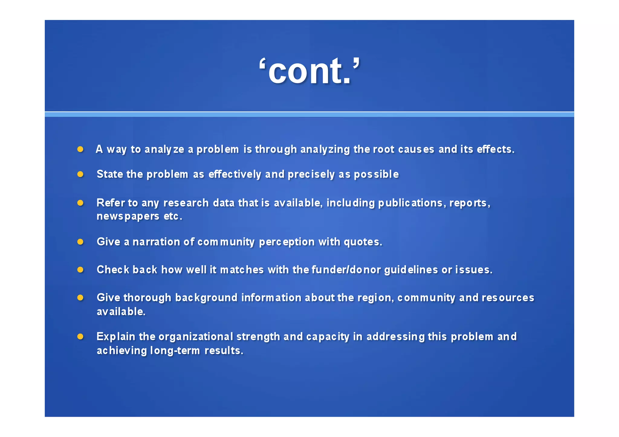 Tips on writing a Funding proposal