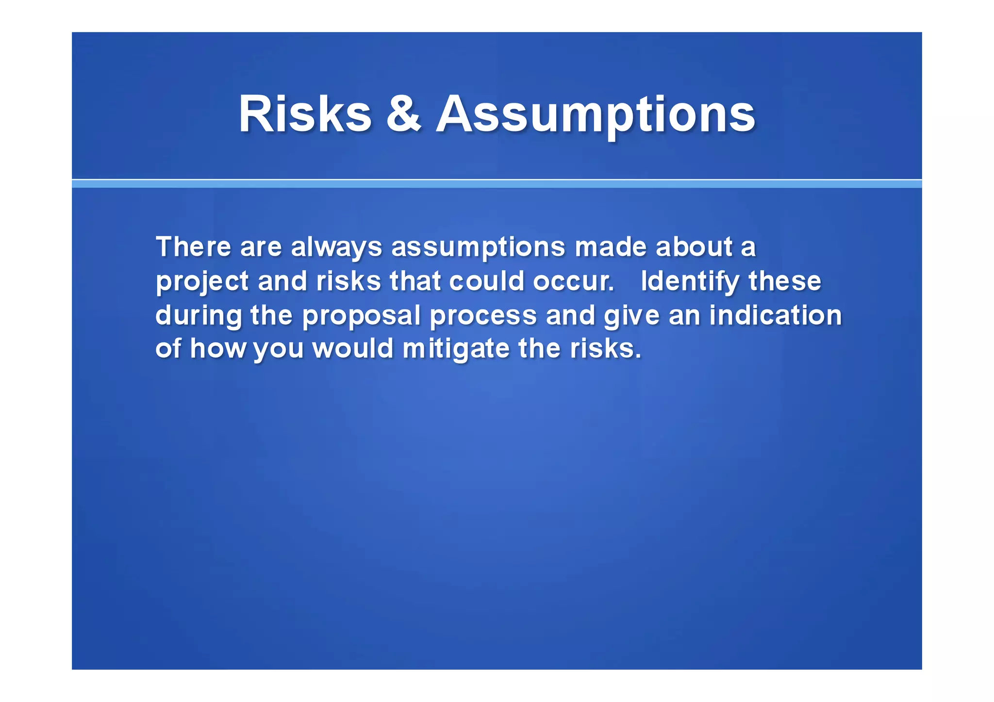 Tips on writing a Funding proposal