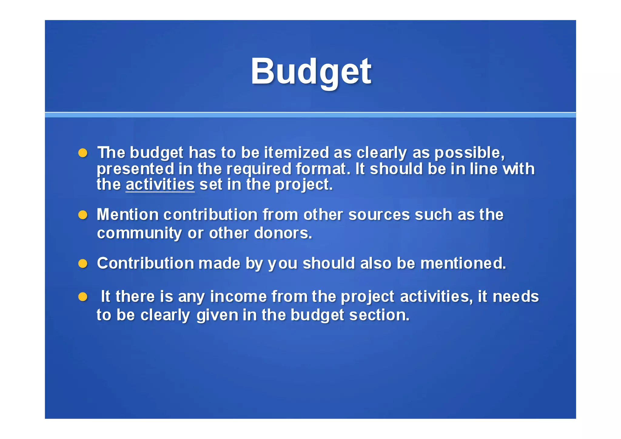 Tips on writing a Funding proposal