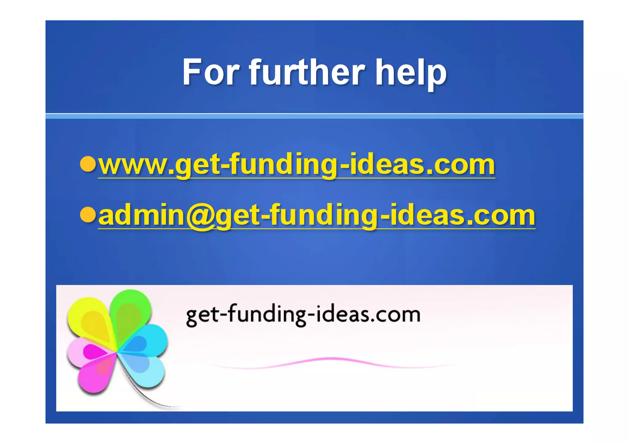 Tips on writing a Funding proposal