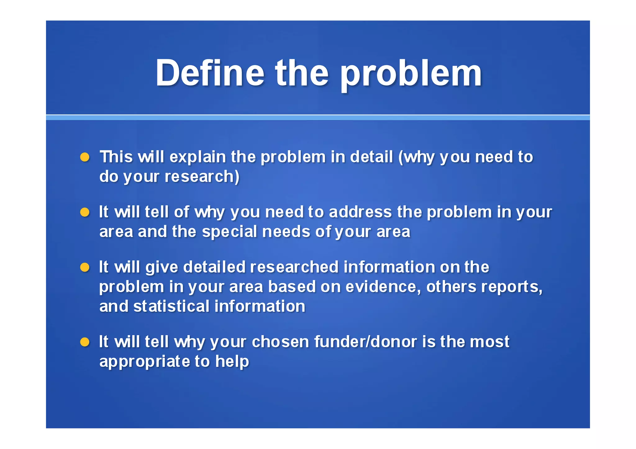 Tips on writing a Funding proposal