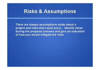 Tips on writing a Funding proposal