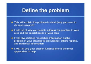 Tips on writing a Funding proposal