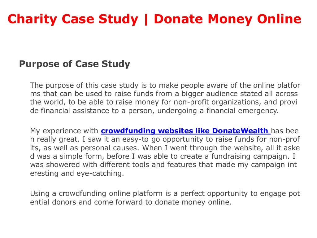 Charity Case Study Donate Money Online, Fundraising for Personal