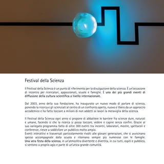 Festival della Scienza - Partnership e sponsorizzazioni 2019