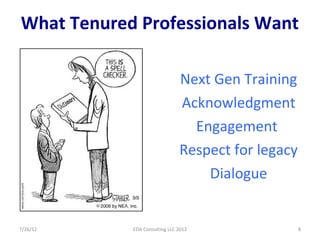 What Tenured Professionals Want

                               Next Gen Training
                               Acknowled...