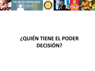 ¿QUIÉN TIENE EL PODER DECISIÓN? 