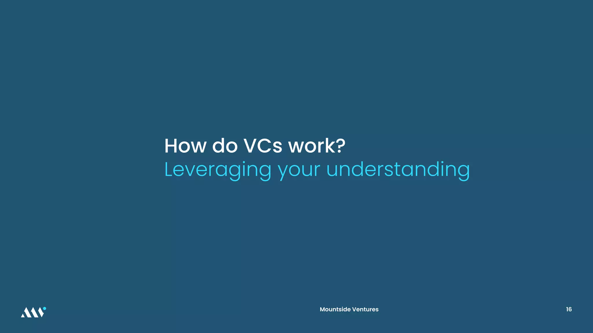How do VC's Work? - Jonathan Hollis