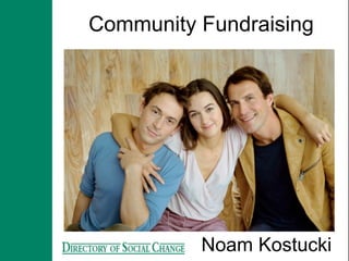 Community Fundraising




          Noam Kostucki
 