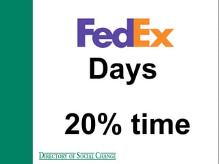 Days
20% time
 