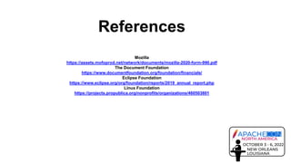 References
Mozilla
https://assets.mofoprod.net/network/documents/mozilla-2020-form-990.pdf
The Document Foundation
https:/...