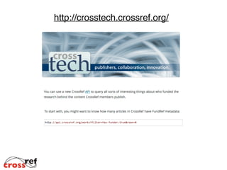 http://api.crossref.org
 
