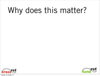 Why does this matter?

Tuesday, 22 October 13

 