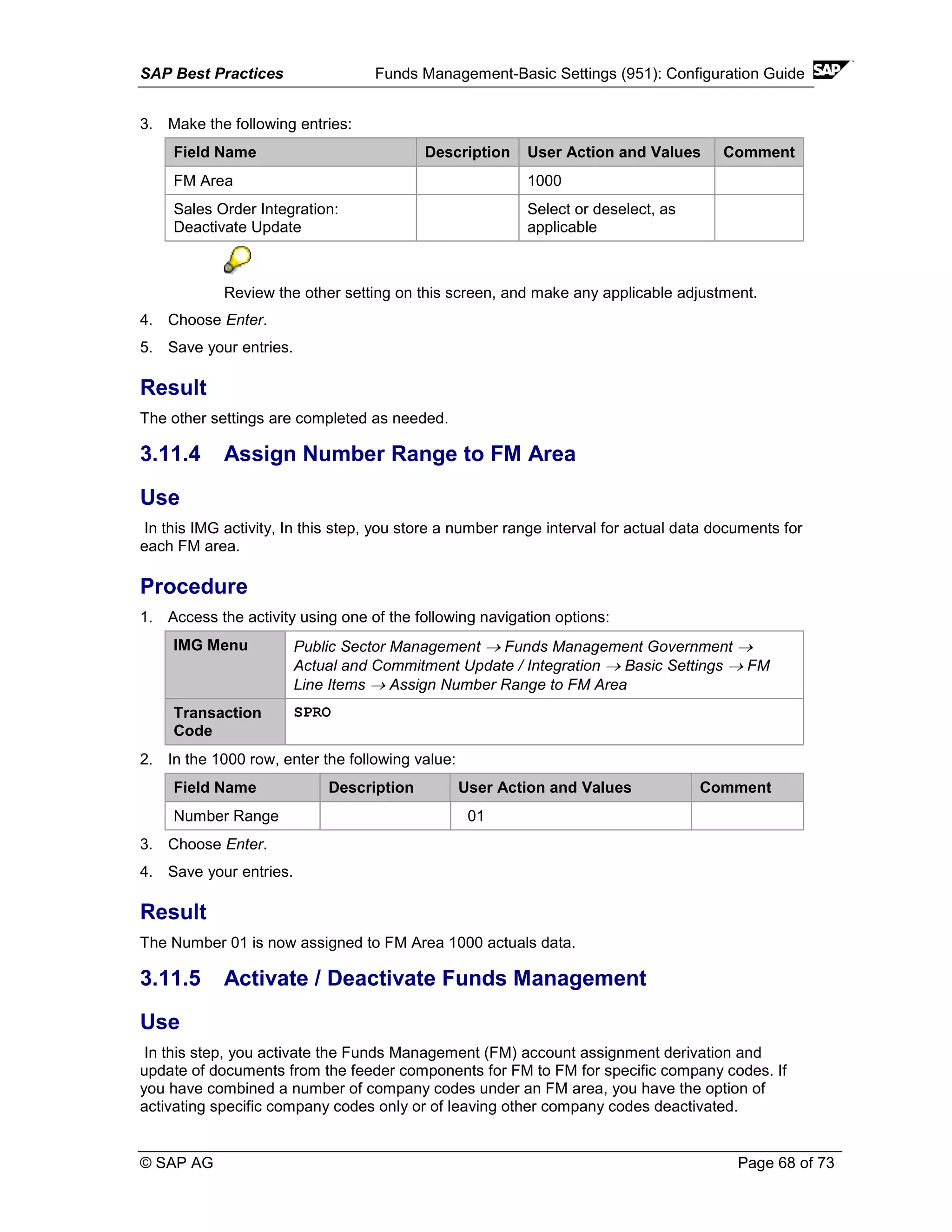 Funds management configuration sap ag | PDF