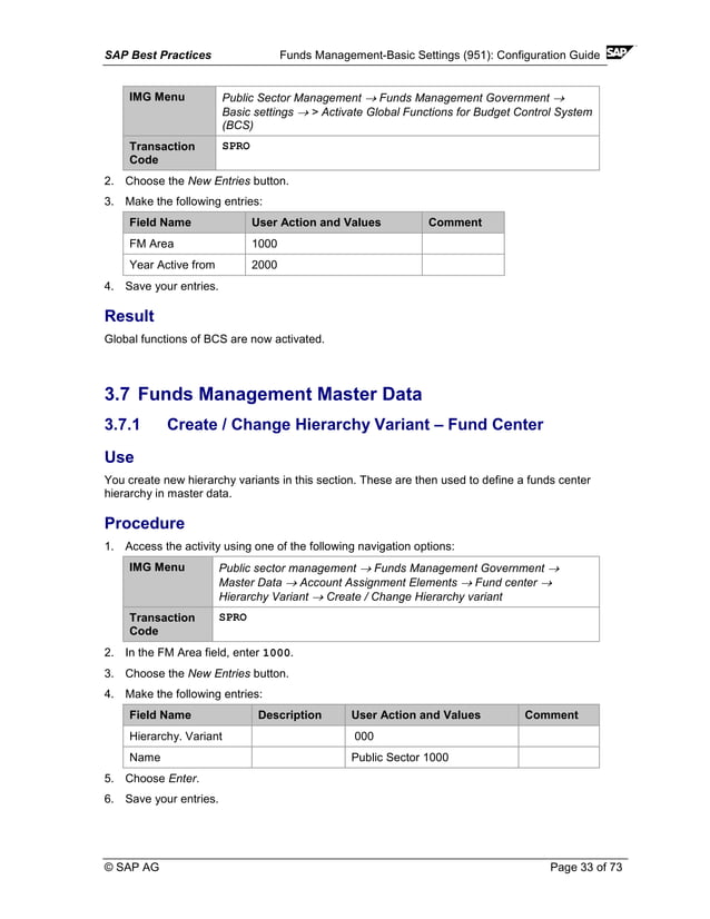 Funds management configuration sap ag | PDF