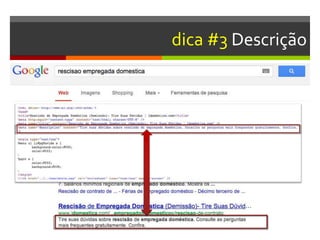 dica #3 Descrição
 