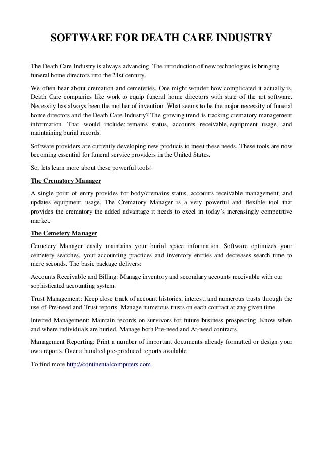 Funeral Home Management Software