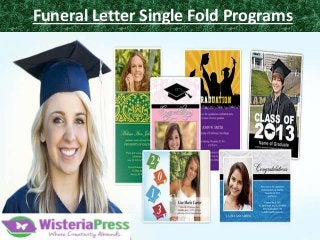 Funeral Letter Single Fold Programs
 