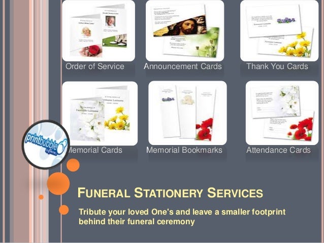 funeral stationery