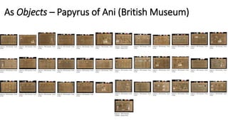 As Objects – Papyrus of Ani (British Museum)
 