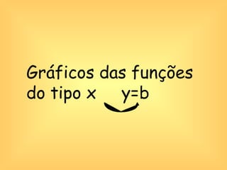 Gráficos das funções do tipo x  y=b 
