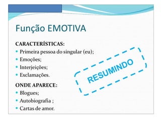 Funções da linguagem e elementos da comunicação